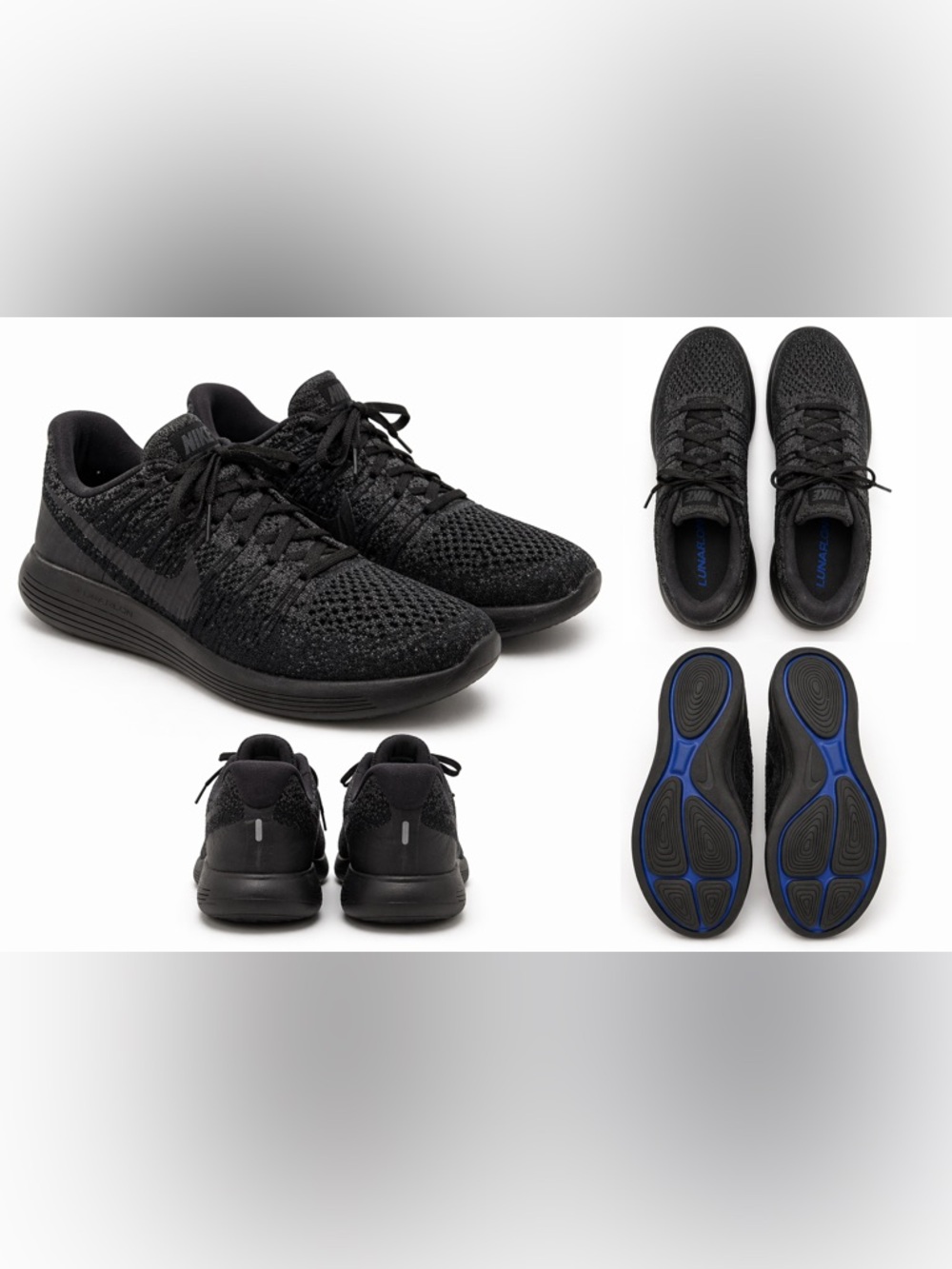 Nike Black LunarEpic Flyknit 2 Running Shoes